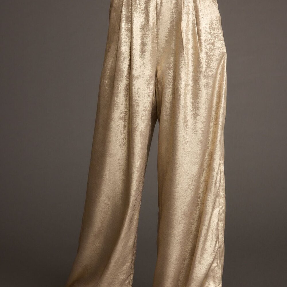 12th Tribe Waldorf Gold Shimmer Trousers (Size S) - Picture 3 of 3